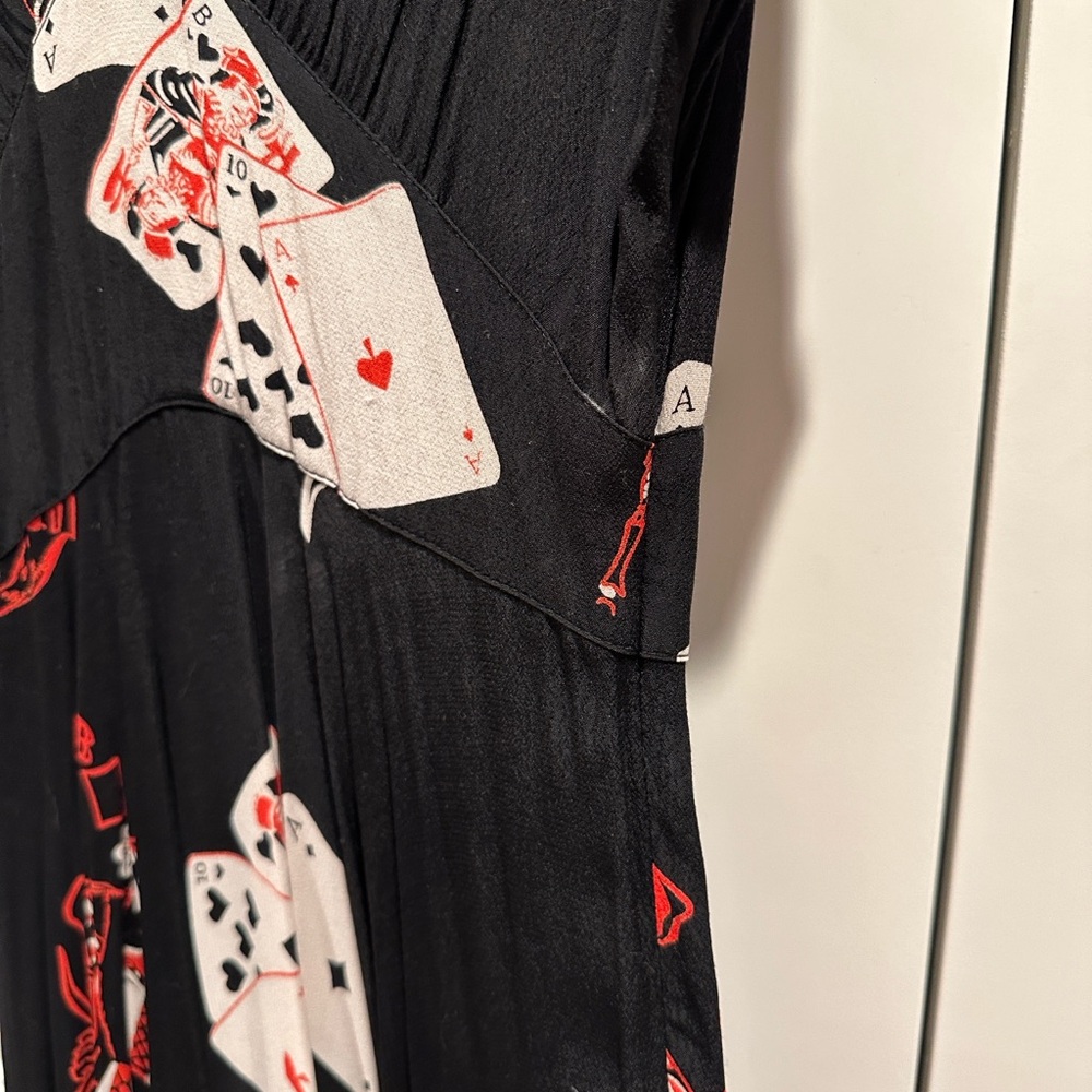 Trashy Diva Queen of Hearts crepe-de-chine maxi dress Size 4 - Picture 11 of 12